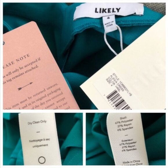 BHLDN Likely Alex Dress in Harbor Blue Green Size 4 NWT - Picture 8 of 8